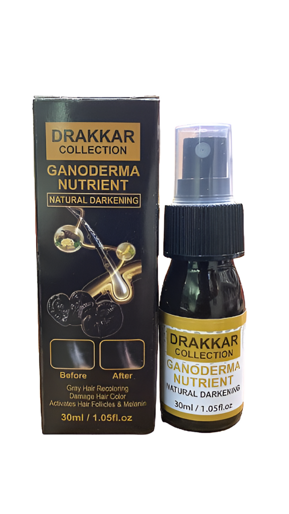 Anti-greying Hair Spray , Drakkar Spray For Hair, Organic Ganoderma, Inverted Essence For Grey Hair, Darkens Your Hair Naturally Without Damaging (30ml)