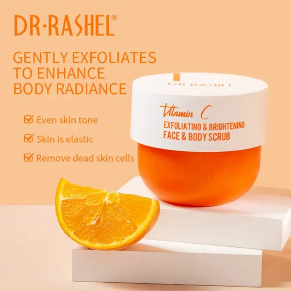 Dr Rashel Vitamin C Exfoliating & Brightening Face & Body Scrub, 250g