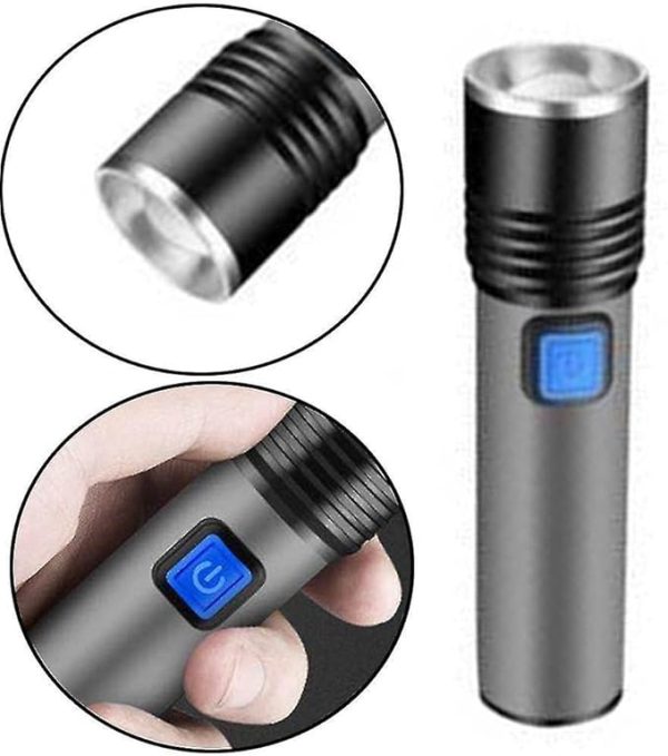 K31 Usb Rechargeable Led Flash Light Flashlight