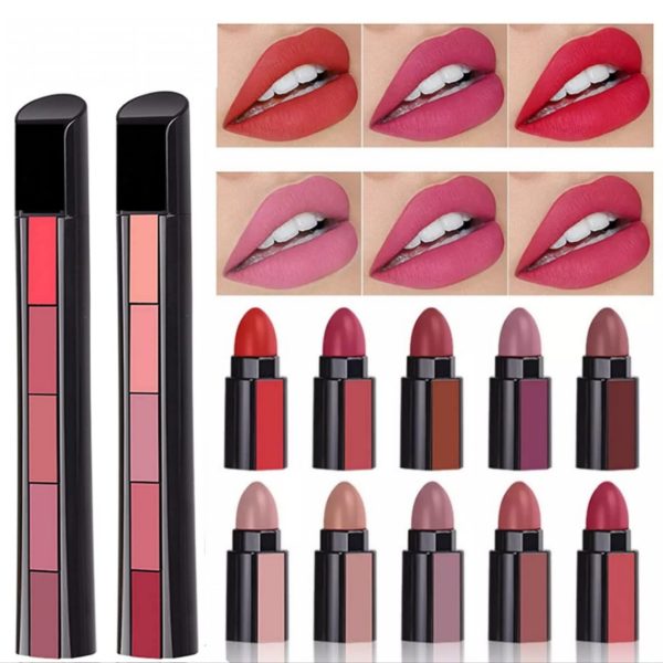 Ks One 5-in-1 Lipstick | Five Shades In One| Long Lasting, Matte Finish